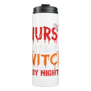 Nurse Sugar Skull Stethoscope Medical Halloween Co Thermal Tumbler