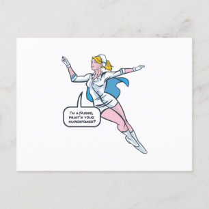 Nurse Superhero Postcard