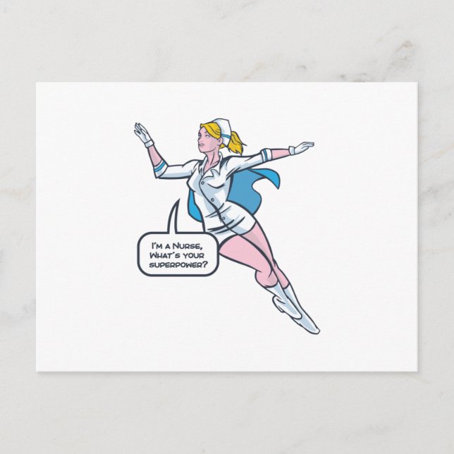 Nurse Superhero Postcard (Front)