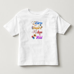 Nurse T-shirts Inspire Love Heal Med Therapist