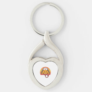 Nurse Taco Retro Vintage Engraving Design_1 Key Ring