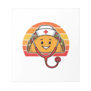 Nurse Taco Retro Vintage Engraving Design_1 Notepad