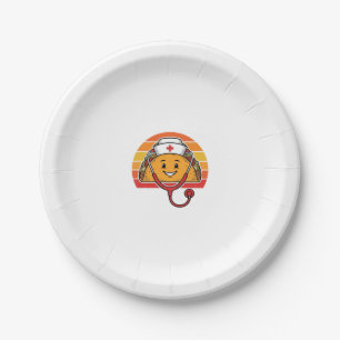 Nurse Taco Retro Vintage Engraving Design_1 Paper Plate