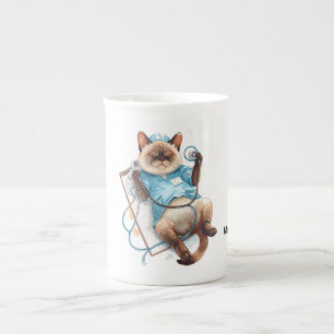 Nurse take a nap for Cat Lovers  Bone China Mug