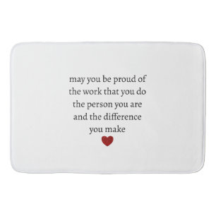 Nurse teacher mother appreciation pround Thank Bath Mat