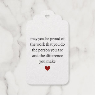 Nurse teacher mother appreciation pround Thank Gift Tags