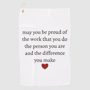 Nurse teacher mother appreciation  pround Thank   Golf Towel