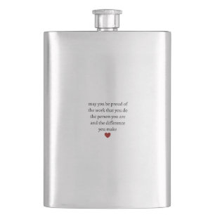 Nurse teacher mother appreciation pround Thank Hip Flask