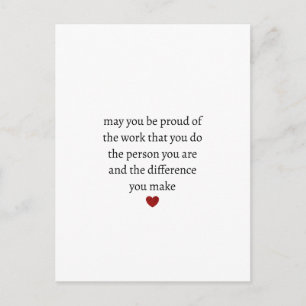 Nurse teacher mother appreciation pround Thank Holiday Postcard