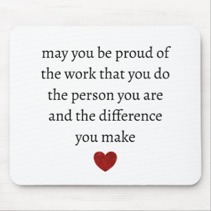 Nurse teacher mother appreciation pround Thank Mouse Pad
