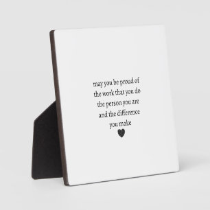 Nurse teacher mother appreciation pround Thank Plaque