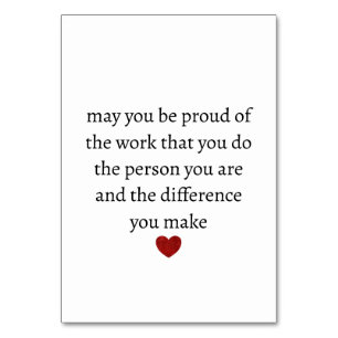 Nurse teacher mother appreciation pround Thank Table Number