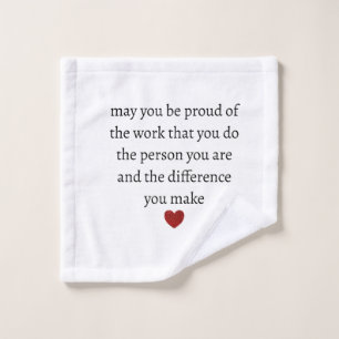 Nurse teacher mother appreciation pround Thank Wash Cloth