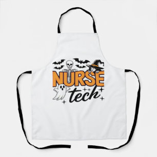 Nurse Tech - Halloween - with skeleton, witch, and Apron