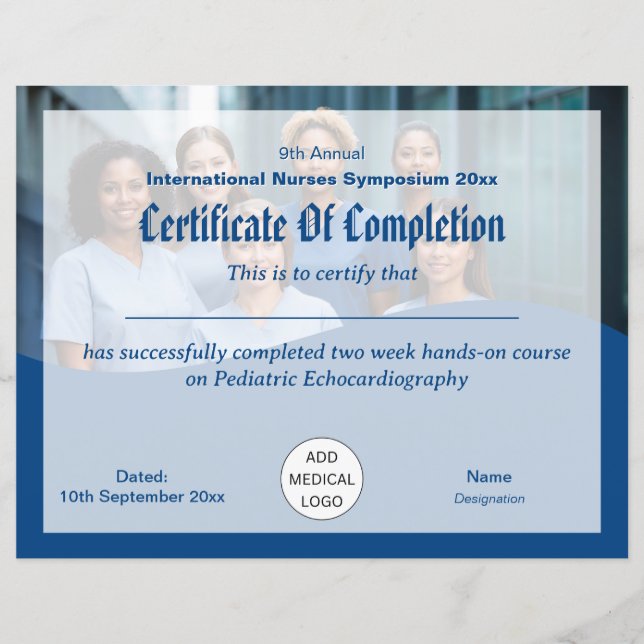 Nurse Technician Medical Conference Certificate (Front)