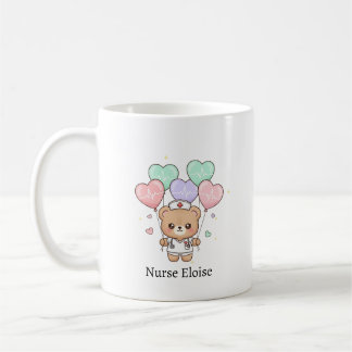 Nurse Teddy Bear – Custom Name Gift for Nurses Coffee Mug