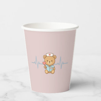 Nurse Teddy Bear Party Paper Cup