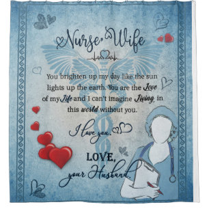 Nurse To My Wife Blanket Shower Curtain