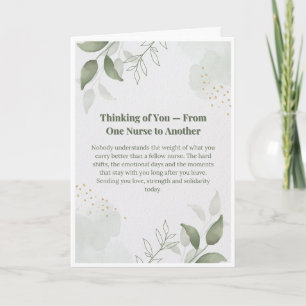 Nurse to Nurse Card — Thinking of You Fellow Nurse