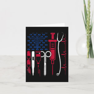 Nurse Tool American Flag Pride 4th Of July Proud N Card