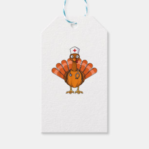 Nurse Turkey Funny Thanksgiving Feast Day For Men Gift Tags