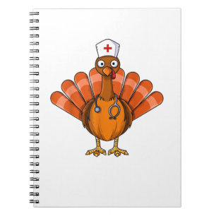 Nurse Turkey Funny Thanksgiving Feast Day For Men Notebook
