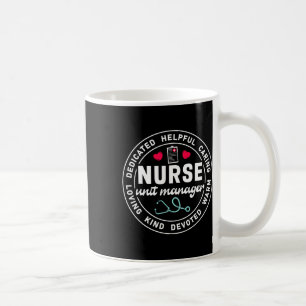 Nurse Unit Manager Appreciation Heart Stethoscope Coffee Mug
