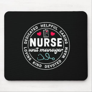 Nurse Unit Manager Appreciation Heart Stethoscope Mouse Pad