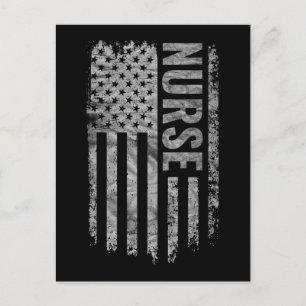 Nurse USA Flag Distressed design Postcard