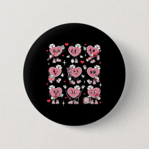 Nurse Valentine Candy Heart Er Icu Nicu Rn Nurses 6 Cm Round Badge