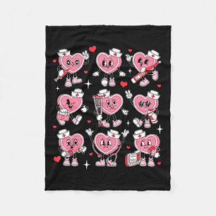 Nurse Valentine Candy Heart Er Icu Nicu Rn Nurses Fleece Blanket