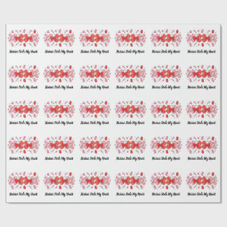 Nurse Valentine XOXO Bandage Stethoscope Medical Wrapping Paper