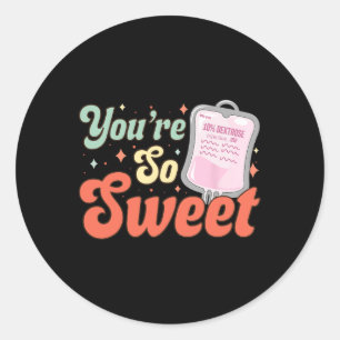 Nurse Valentine You're So Sweet Classic Round Sticker