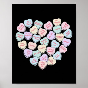 Nurse Valentine's Day Bedside Med Surg Rn Colorful Poster