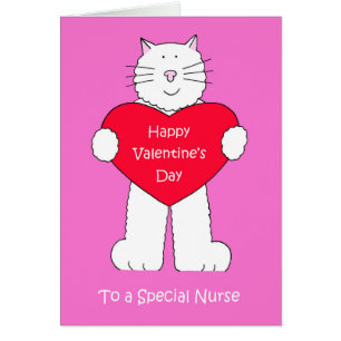 Nurse Valentine's Day Cat