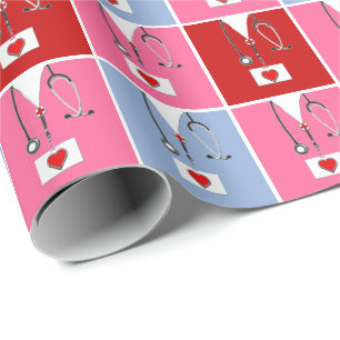 Nurse Valentine's Day Gift Wrapping Paper
