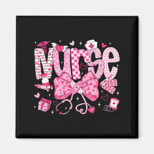 Nurse Valentines Day Heart Stethoscope ER ICU NICU Magnet