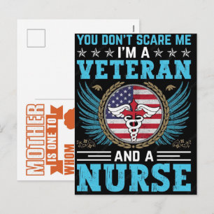 Nurse Veteran 4th of July USA Design Holiday Postcard
