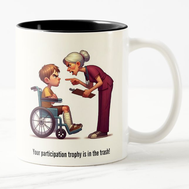 Nurse vs Spoiled Brat Showdown Two-Tone Coffee Mug (Creator Uploaded)