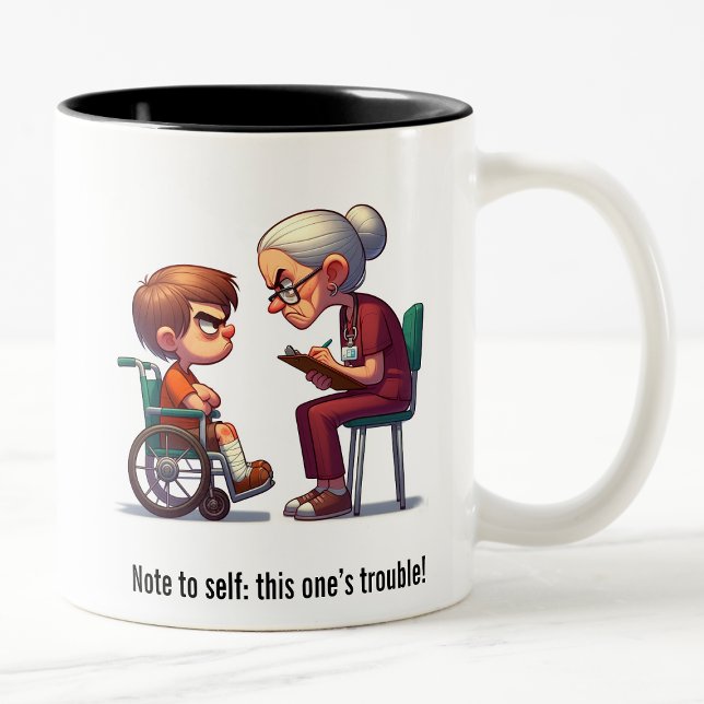 Nurse vs Spoiled Brat Showdown Two-Tone Coffee Mug (Creator Uploaded)