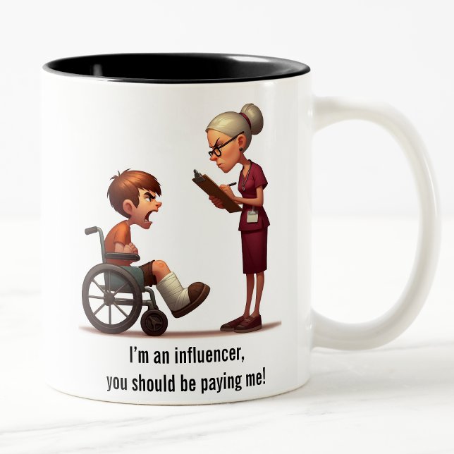Nurse vs Spoiled Brat Showdown Two-Tone Coffee Mug (Creator Uploaded)