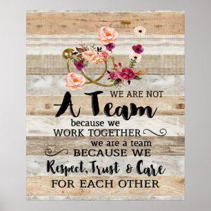 Nurse We Are A Team Inspirational & Motivational Poster