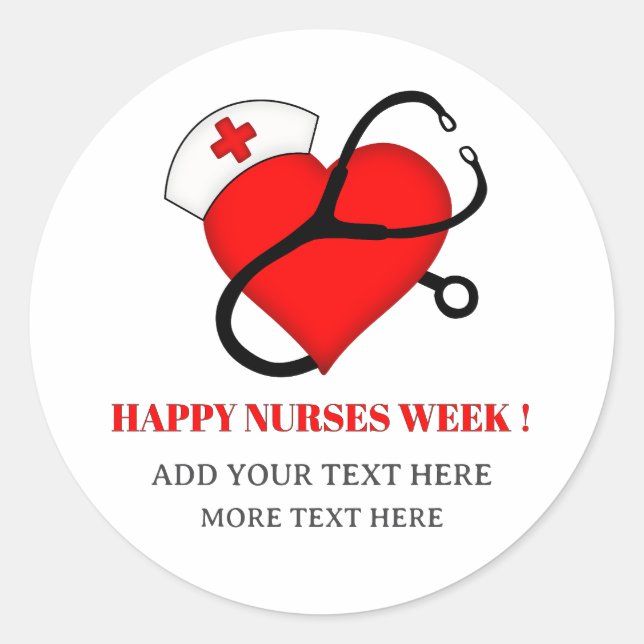 Nurse Week Classic Round Sticker (Front)