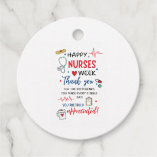 Nurse Week Sign Printable Appreciation Nurse Thank Favour Tags