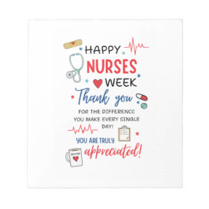 Nurse Week Sign Printable Appreciation Nurse Thank Notepad