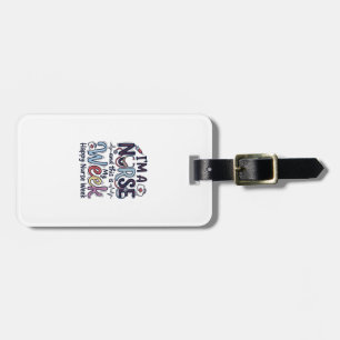 Nurse Week Vintage Typography Shirt Design_1 Luggage Tag