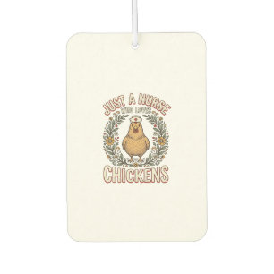 Nurse Who Loves Chickens Vintage Shirt Design_1 Car Air Freshener