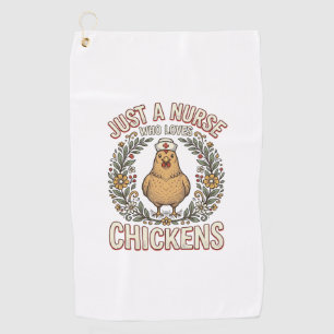 Nurse Who Loves Chickens Vintage Shirt Design_1 Golf Towel