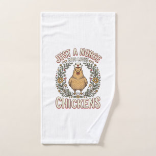 Nurse Who Loves Chickens Vintage Shirt Design_1 Hand Towel