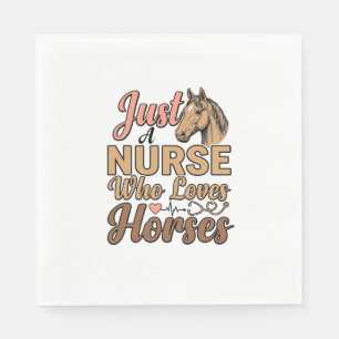 Nurse Who Loves Horses Vintage Engraving Shirt Des Napkin